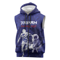 Custom Japan Samurai Blue 2026 Football Sleeveless Zip Hoodie Go Champion