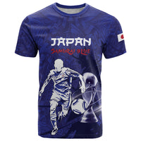 Custom Japan Samurai Blue 2026 Football T Shirt Go Champion