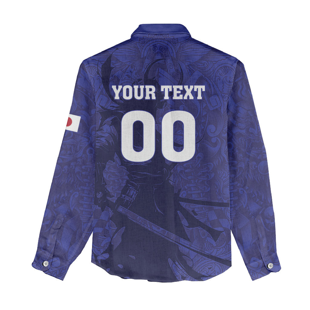 Custom Japan Samurai Blue 2026 Football Women Casual Shirt Go Champion