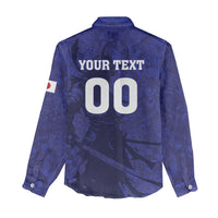 Custom Japan Samurai Blue 2026 Football Women Casual Shirt Go Champion