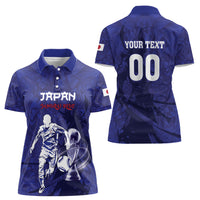 Custom Japan Samurai Blue 2026 Football Women Polo Shirt Go Champion