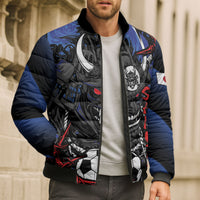 Personalised Japan Samurai 2026 Football Bomber Puffer Jacket Come To Fight