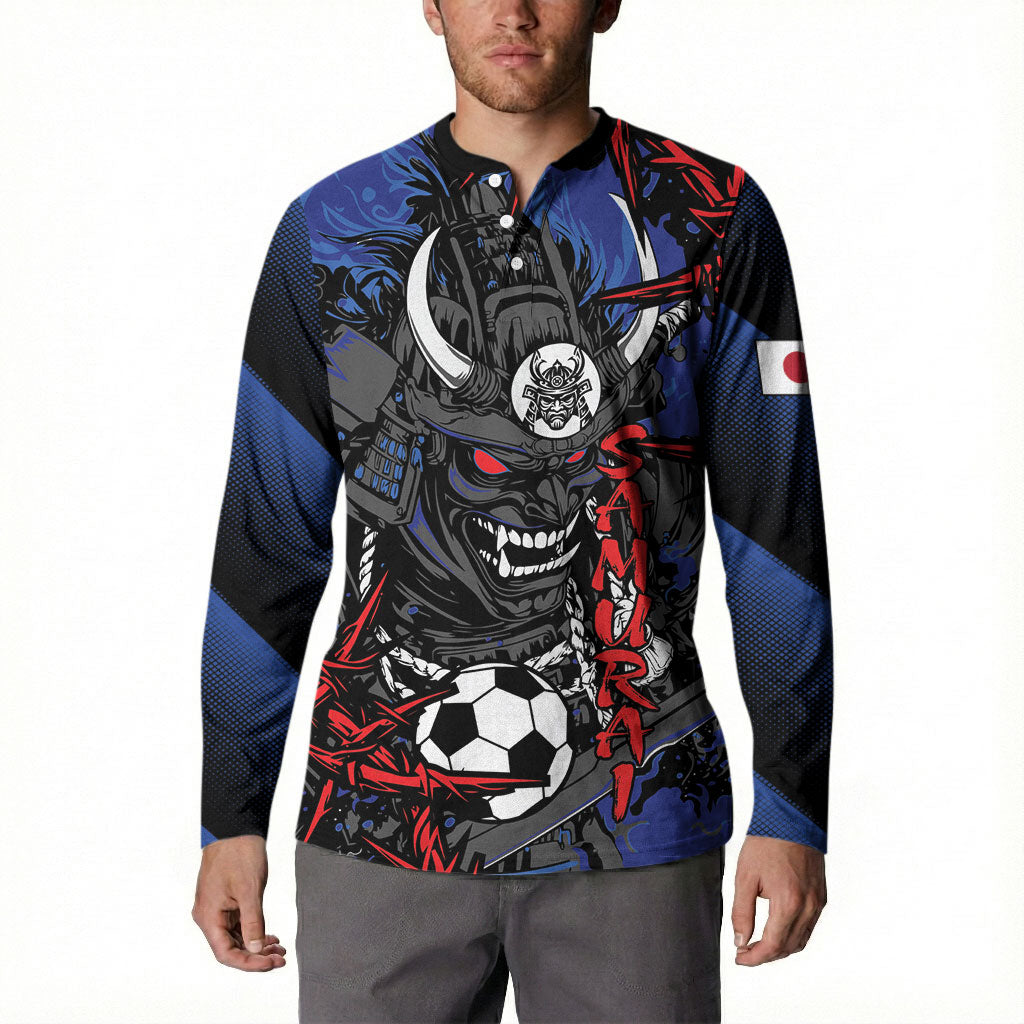 Personalised Japan Samurai 2026 Football Button Sweatshirt Come To Fight