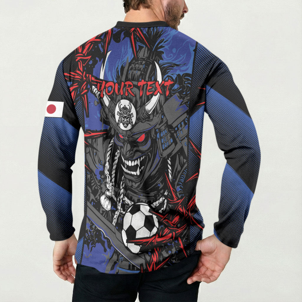 Personalised Japan Samurai 2026 Football Button Sweatshirt Come To Fight
