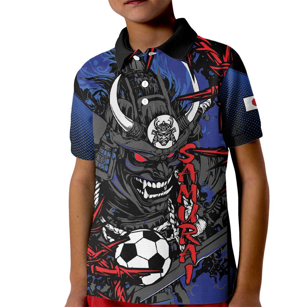 Personalised Japan Samurai 2026 Football Kid Polo Shirt Come To Fight