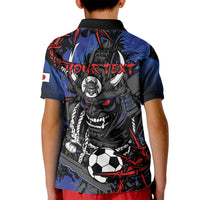 Personalised Japan Samurai 2026 Football Kid Polo Shirt Come To Fight