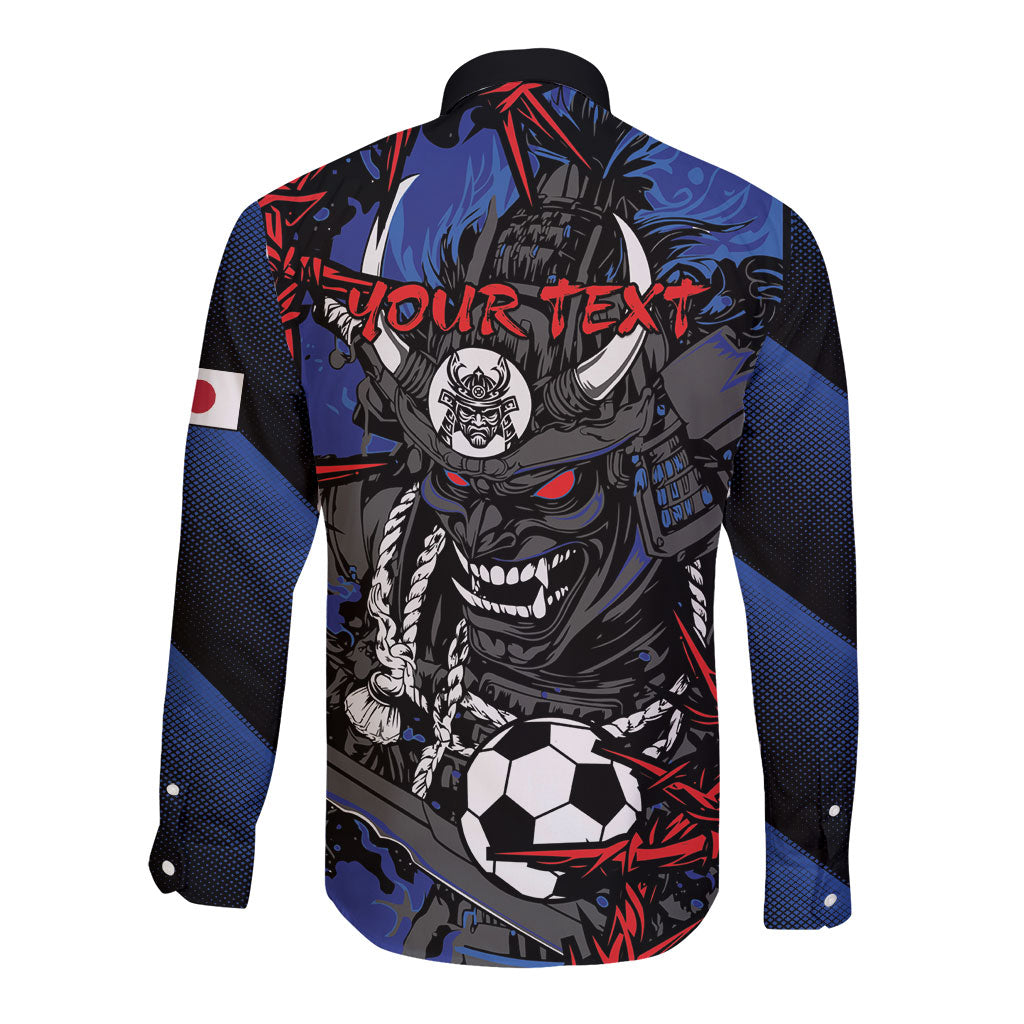 Personalised Japan Samurai 2026 Football Long Sleeve Button Shirt Come To Fight