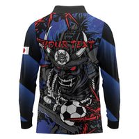 Personalised Japan Samurai 2026 Football Long Sleeve Polo Shirt Come To Fight