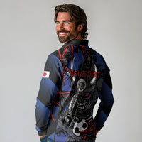Personalised Japan Samurai 2026 Football Long Sleeve Polo Shirt Come To Fight