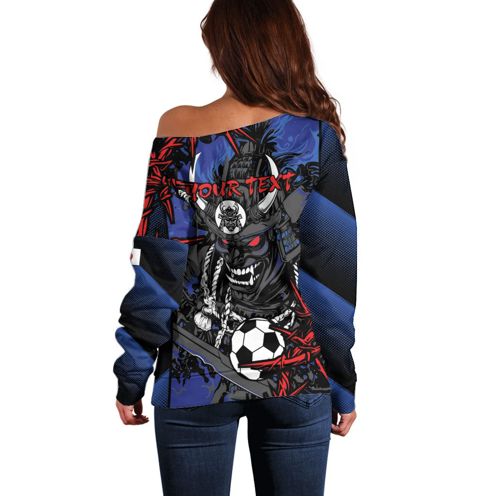 Personalised Japan Samurai 2026 Football Off Shoulder Sweater Come To Fight