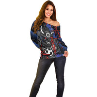 Personalised Japan Samurai 2026 Football Off Shoulder Sweater Come To Fight