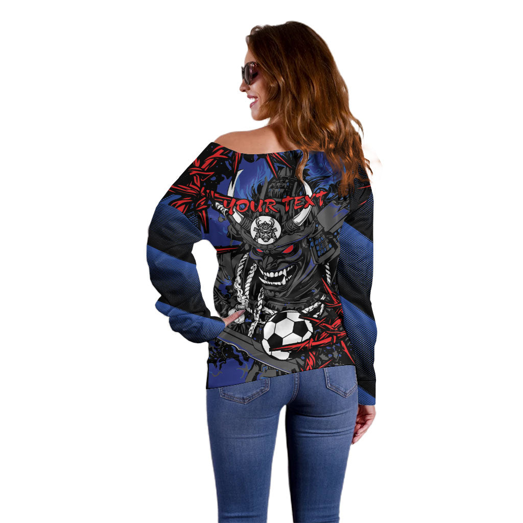 Personalised Japan Samurai 2026 Football Off Shoulder Sweater Come To Fight