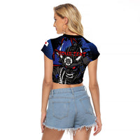 Personalised Japan Samurai 2026 Football Raglan Cropped T Shirt Come To Fight