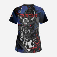 Personalised Japan Samurai 2026 Football Scrub Top Come To Fight
