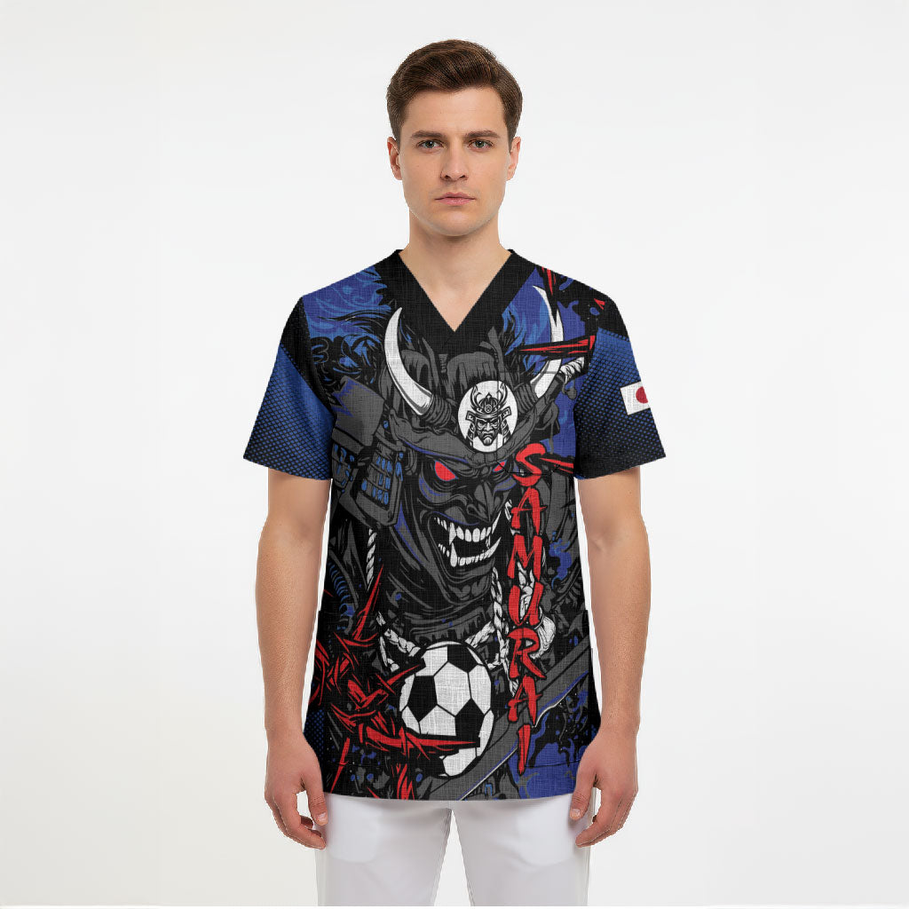 Personalised Japan Samurai 2026 Football Scrub Top Come To Fight