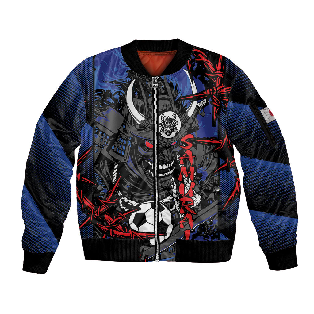 Personalised Japan Samurai 2026 Football Sleeve Zip Bomber Jacket Come To Fight
