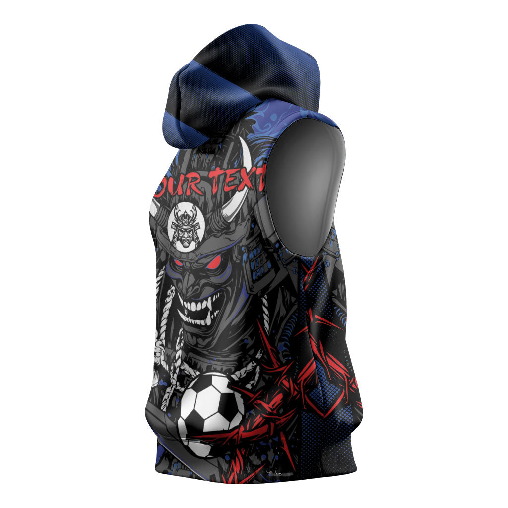 Personalised Japan Samurai 2026 Football Sleeveless Hoodie Come To Fight