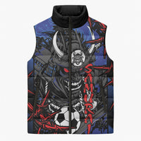 Personalised Japan Samurai 2026 Football Sleeveless Puffer Jacket Come To Fight