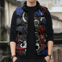 Personalised Japan Samurai 2026 Football Sleeveless Puffer Jacket Come To Fight