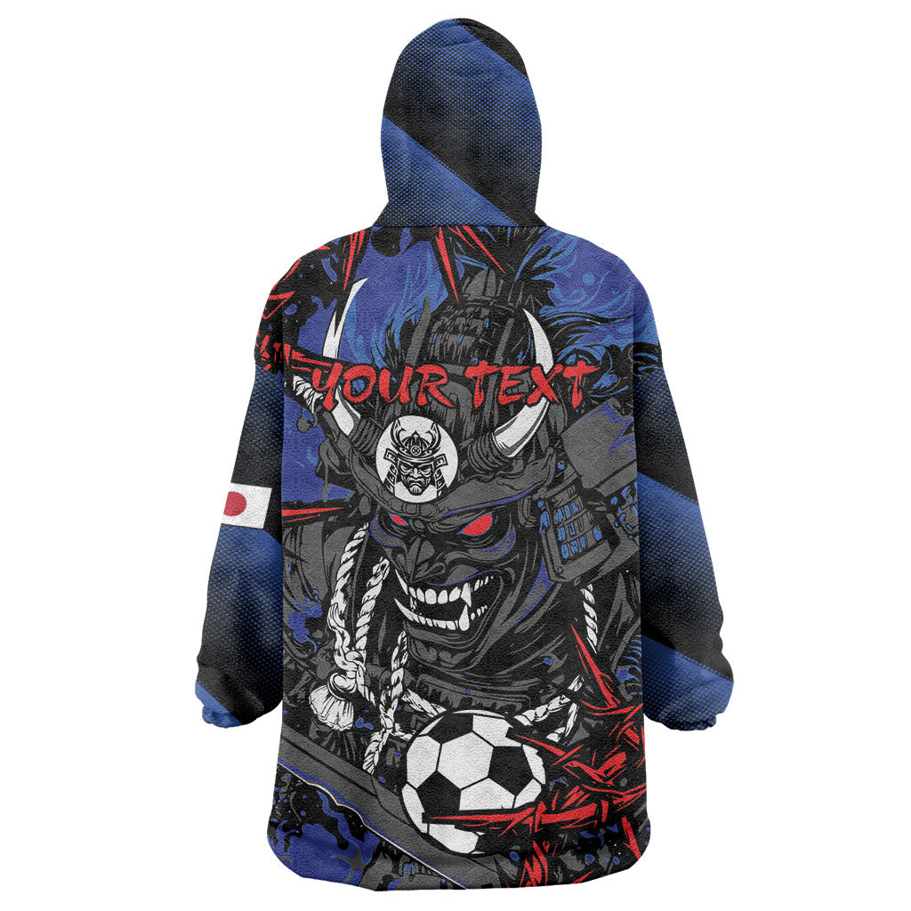 Personalised Japan Samurai 2026 Football Wearable Blanket Hoodie Come To Fight