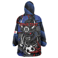 Personalised Japan Samurai 2026 Football Wearable Blanket Hoodie Come To Fight