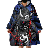 Personalised Japan Samurai 2026 Football Wearable Blanket Hoodie Come To Fight