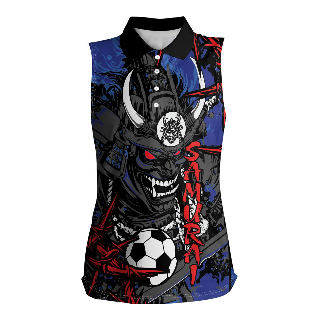 Personalised Japan Samurai 2026 Football Women Sleeveless Polo Shirt Come To Fight