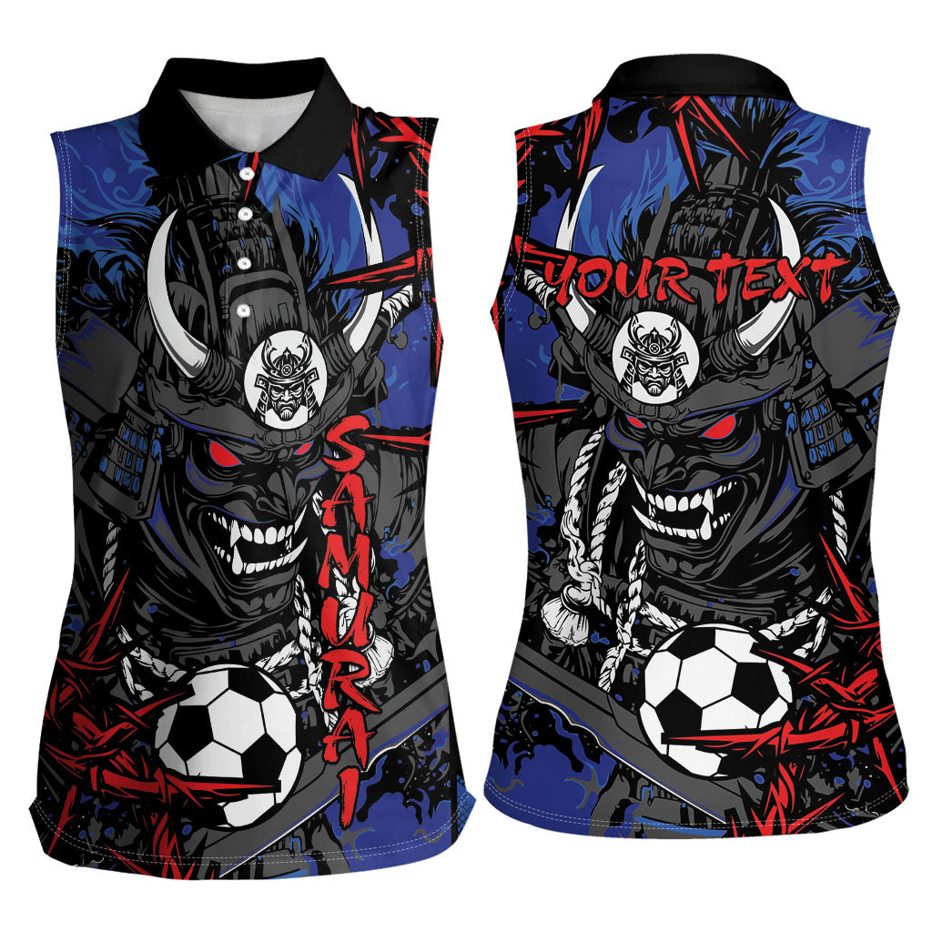Personalised Japan Samurai 2026 Football Women Sleeveless Polo Shirt Come To Fight