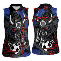 Personalised Japan Samurai 2026 Football Women Sleeveless Polo Shirt Come To Fight