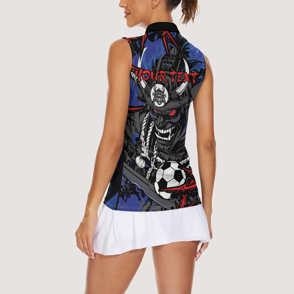 Personalised Japan Samurai 2026 Football Women Sleeveless Polo Shirt Come To Fight