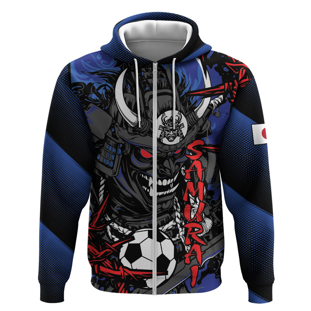 Personalised Japan Samurai 2026 Football Zip Hoodie Come To Fight
