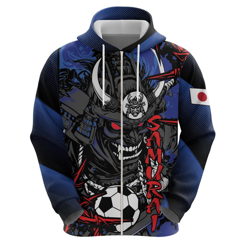 Personalised Japan Samurai 2026 Football Zip Hoodie Come To Fight