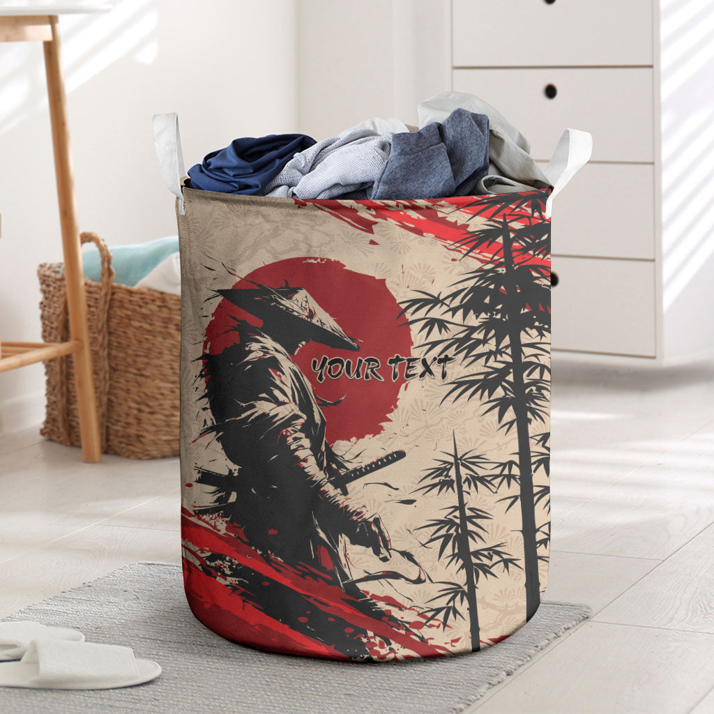 Personalised Japan Samurai Vintage Laundry Basket Honor Defines Strength