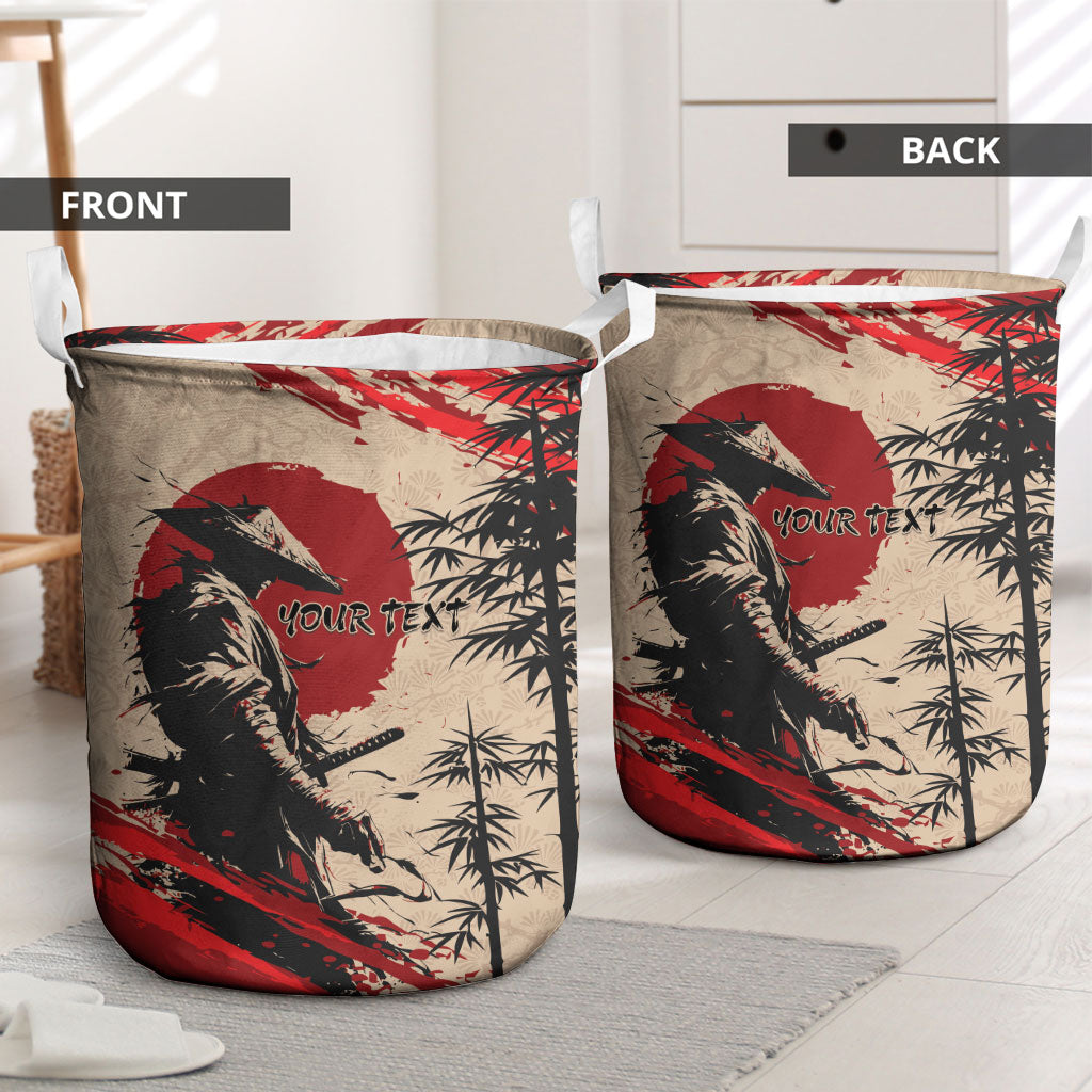 Personalised Japan Samurai Vintage Laundry Basket Honor Defines Strength