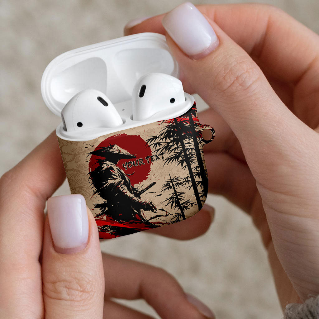 Personalised Japan Samurai Vintage AirPods Case Honor Defines Strength
