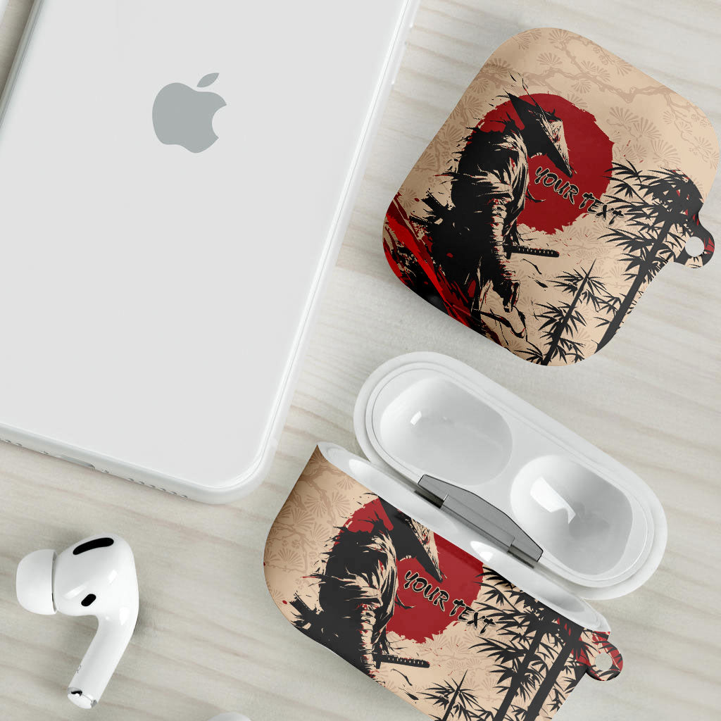 Personalised Japan Samurai Vintage AirPods Case Honor Defines Strength