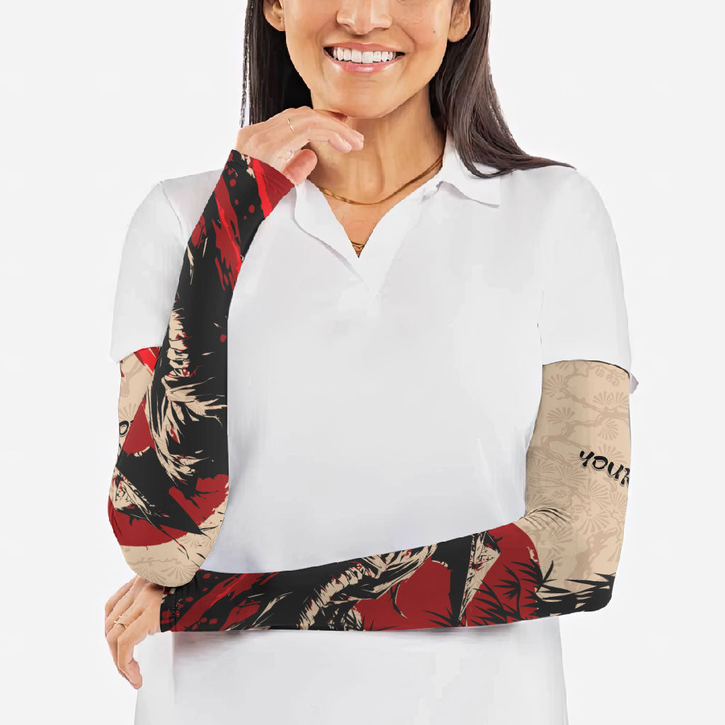 Personalised Japan Samurai Vintage Arm Sleeves Honor Defines Strength