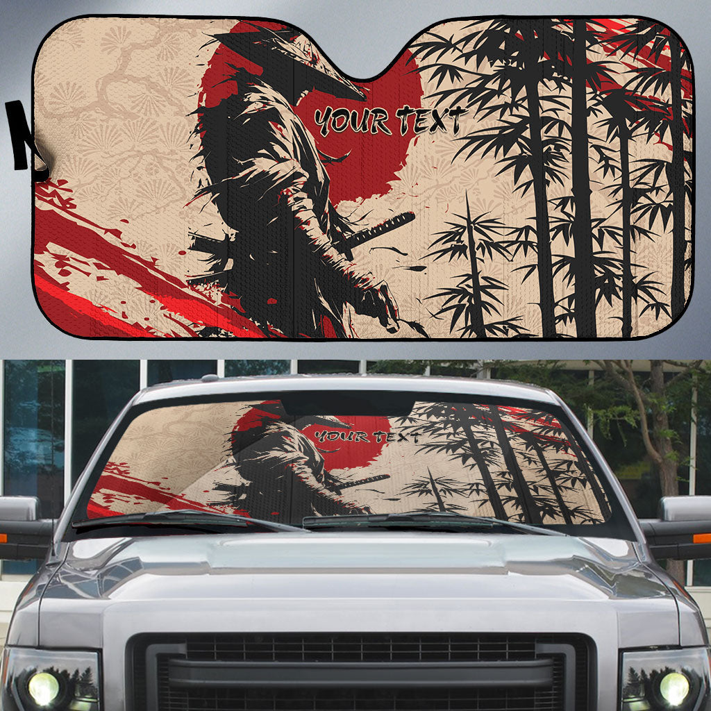 Personalised Japan Samurai Vintage Auto Sun Shade Honor Defines Strength