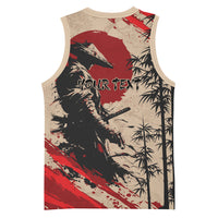 Personalised Japan Samurai Vintage Basketball Jersey Honor Defines Strength