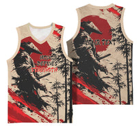 Personalised Japan Samurai Vintage Basketball Jersey Honor Defines Strength