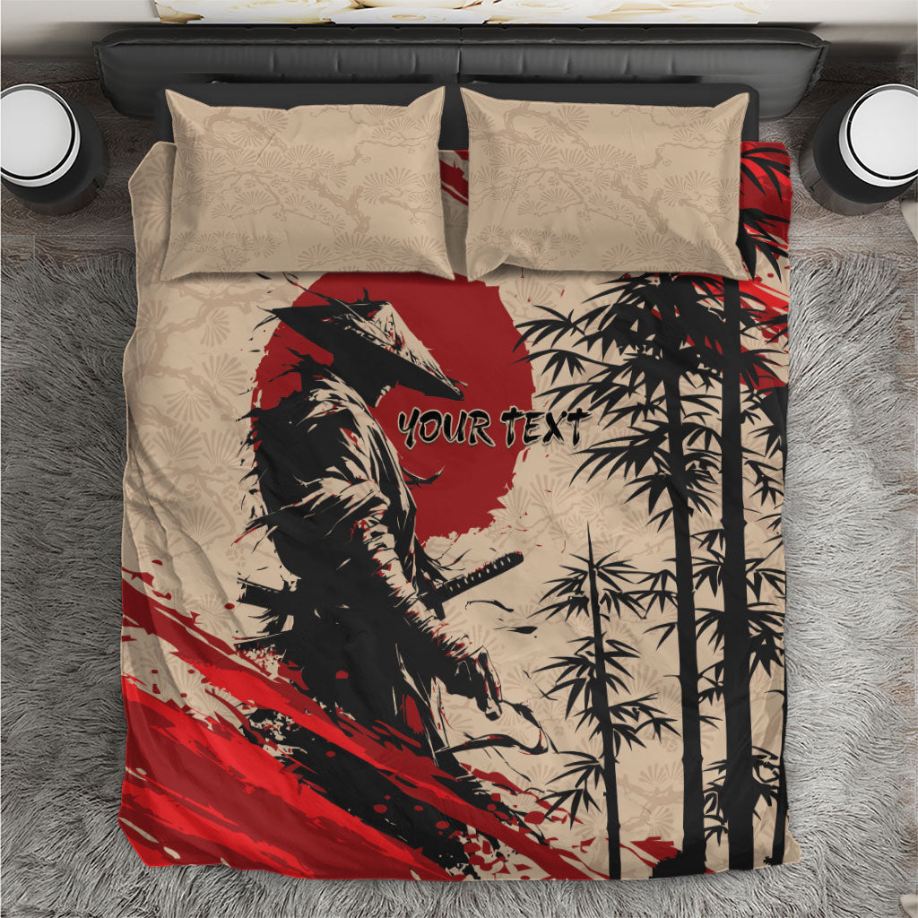 Personalised Japan Samurai Vintage Bedding Set Honor Defines Strength