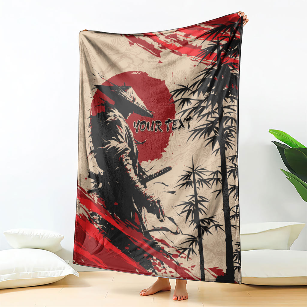 Personalised Japan Samurai Vintage Blanket Honor Defines Strength