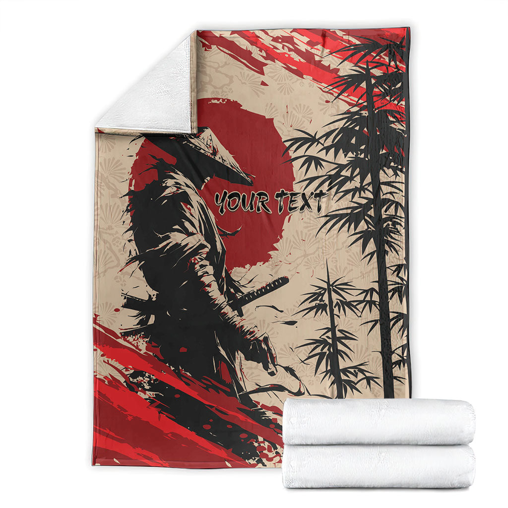 Personalised Japan Samurai Vintage Blanket Honor Defines Strength