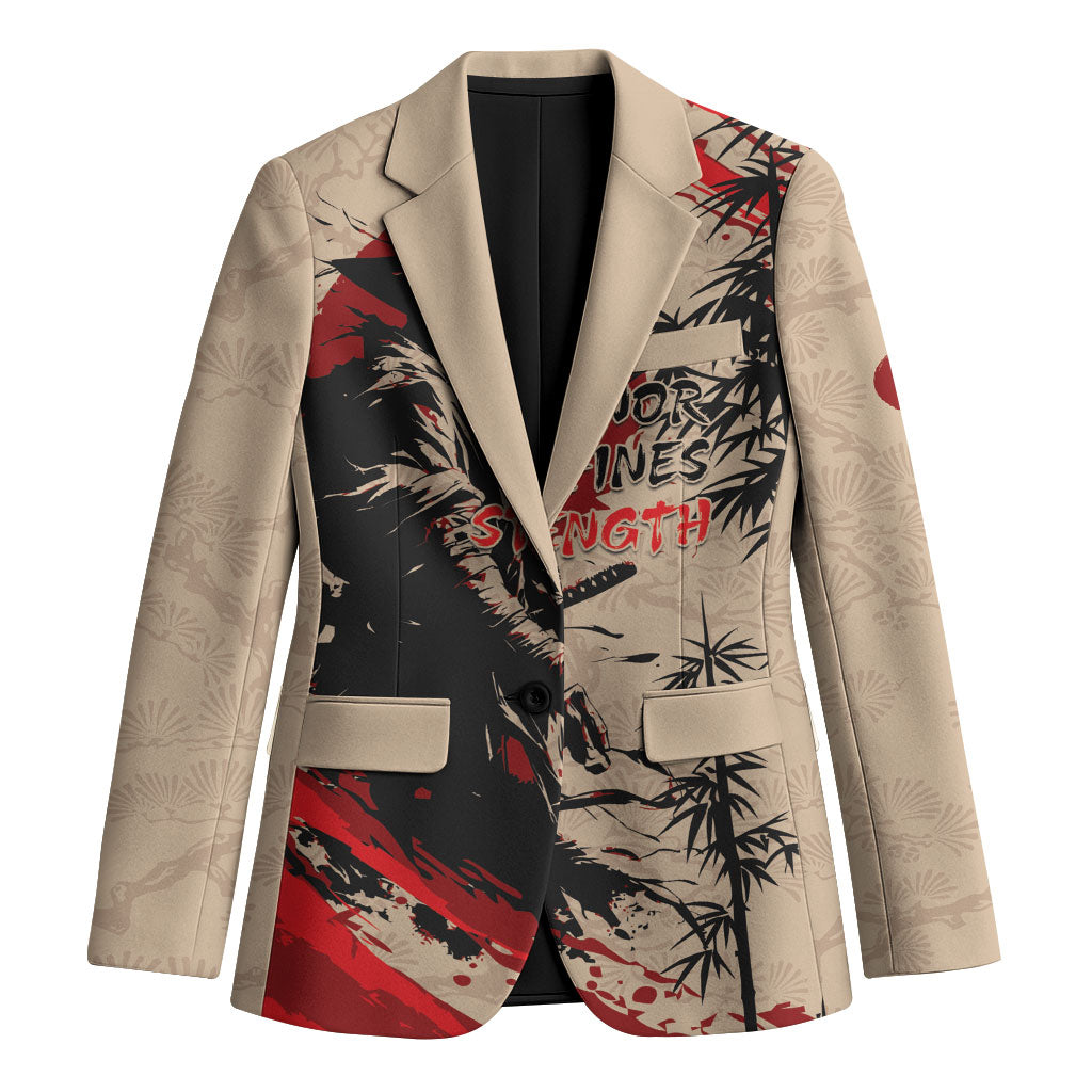Personalised Japan Samurai Vintage Blazer Honor Defines Strength