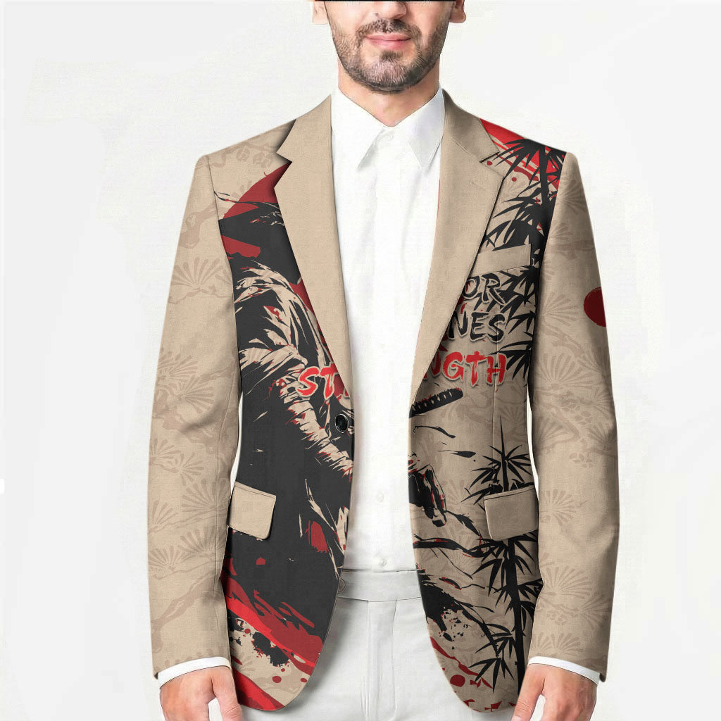 Personalised Japan Samurai Vintage Blazer Honor Defines Strength