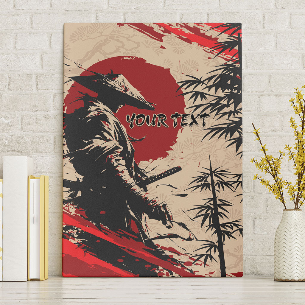 Personalised Japan Samurai Vintage Canvas Wall Art Honor Defines Strength