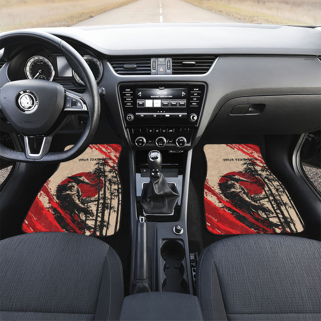 Personalised Japan Samurai Vintage Car Mats Honor Defines Strength