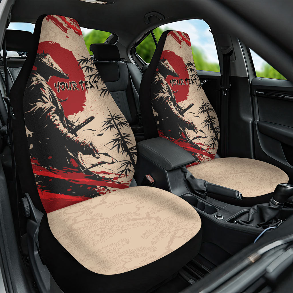 Personalised Japan Samurai Vintage Car Seat Cover Honor Defines Strength