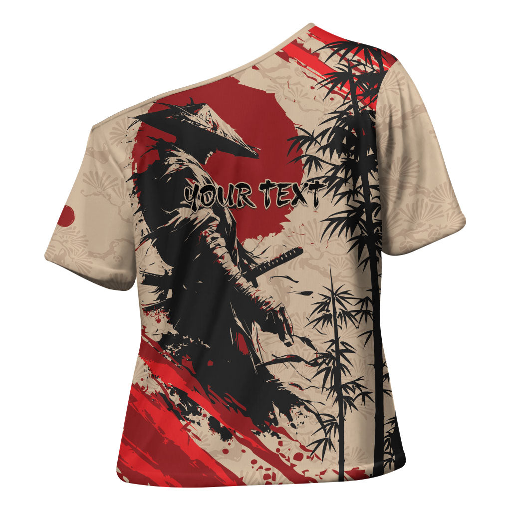 Personalised Japan Samurai Vintage Cross Shoulder Shirt Honor Defines Strength