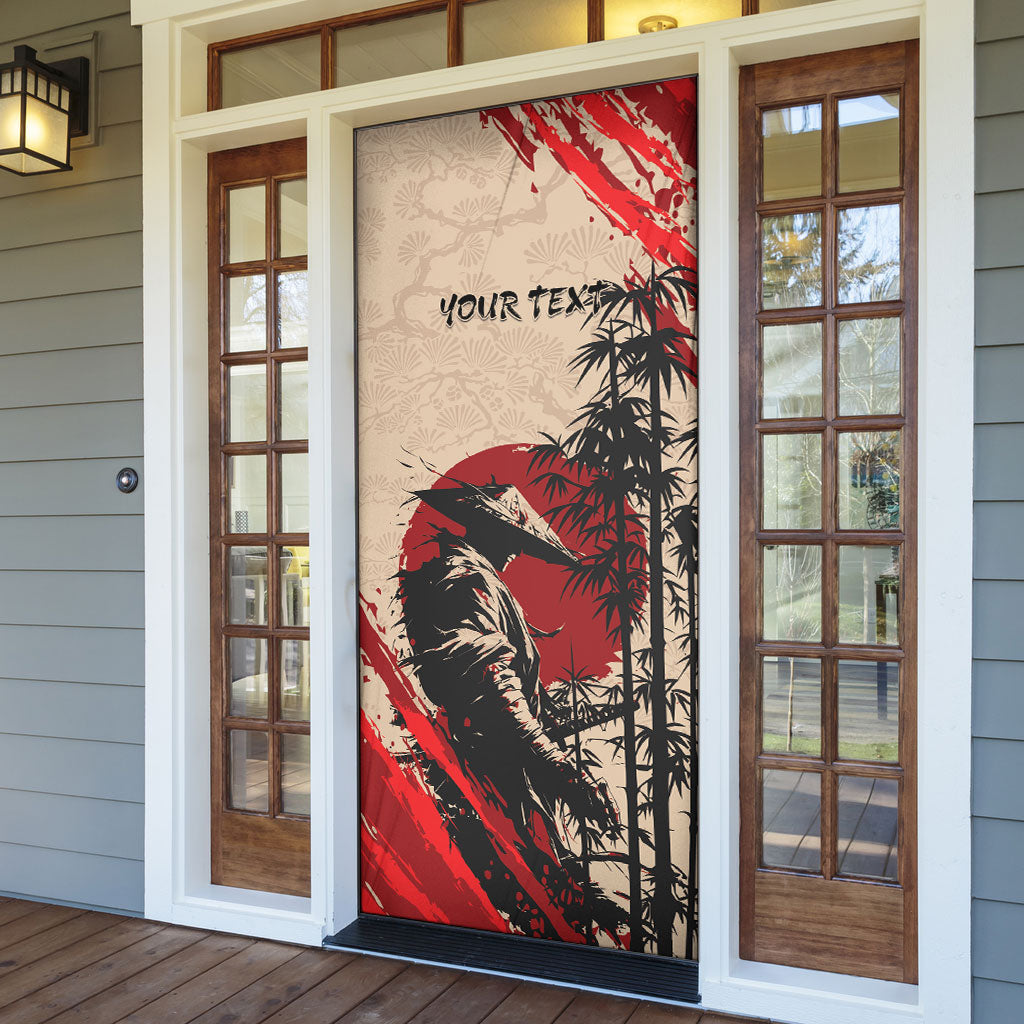 Personalised Japan Samurai Vintage Door Cover Honor Defines Strength